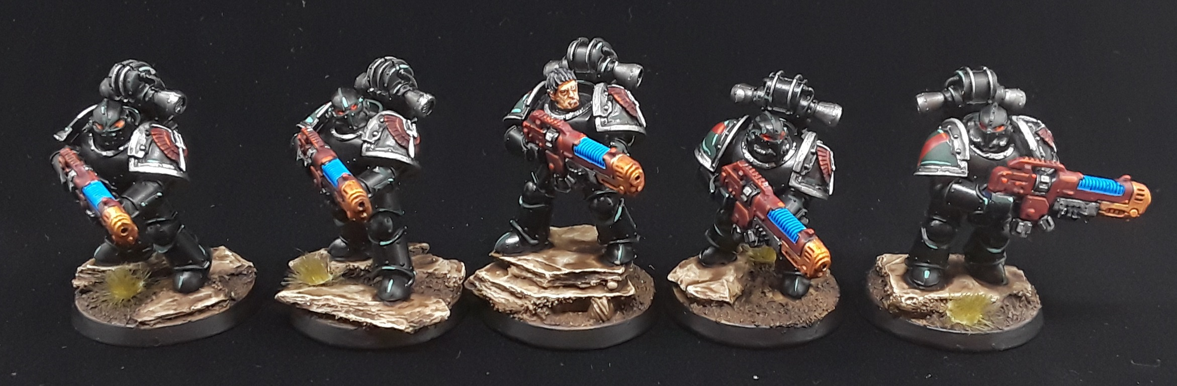 Heresy Era Dark Angels Characters and plasma repeater support squad(s